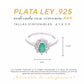 Anillo Plata Ley 925 con Rodio y Zirconia AAA Color Verde Esmeralda y Blanco Ovalado