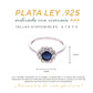 ANILLO  EN PLATA LEY .925, CON RODIO , ZIRCONIA AAA   AZUL ZAFIRO Y BLANCO, REDONDO