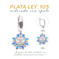Aretes Sol Radiante Ópalo Plata.925 Ópalo