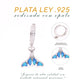 aretes  Cola de Ballena de Ópalo en Plata.925
