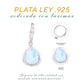 aretes Gota de Larimar en Plata.925