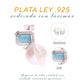 Aretes Combinados de Larimar en Plata.925