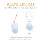 Arete Colgante Perla y Larimar en Plata.925