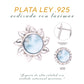 Aretes Sol de Larimar en Plata.925