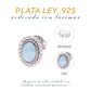 Aretes Ovalados Clásicos de Larimar en Plata.925