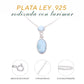 Collar Doble Larimar Colgante Plata.925