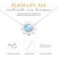 Collar Flor de Larimar en Plata.925