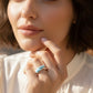 Anillo Cruzado de Larimar en Plata.925