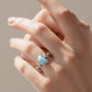 Anillo Triangular Larimar en Plata.925