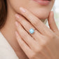 Anillo Larimar con Bisel en Plata.925