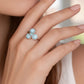 Anillo Triple Larimar en Plata.925