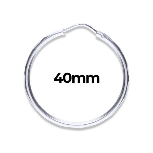 Arracadas Plata .925 40mm Diámetro - Mayoreo y Menudeo