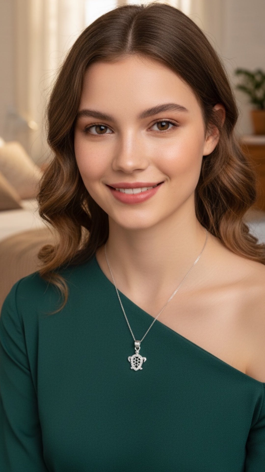 Dije Tortuga Marina Pavé de Zirconias Plata .925