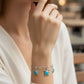 Pulsera Dijes de Ópalo en Plata .925
