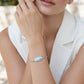 Pulsera Minimalista de Larimar Plata.925