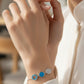 Pulsera Círculos Minimalistas Ópalo Plata.925