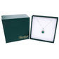 Dije Plata Ley 925 con Rodio y Zirconia AAA Color Verde Esmeralda y Blanco
