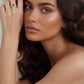Anillo Plata Ley 925 con Rodio y Zirconia AAA Color Verde Esmeralda y Blanco