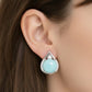 Arete Redondo de Larimar en Plata.925