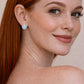 aretes Redondo Clásico Larimar Plata.925