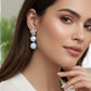 Aretes Perla y Larimar en Plata.925