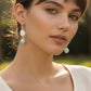 Arete Colgante Perla y Larimar en Plata.925