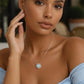 Collar Flor de Larimar en Plata.925