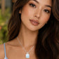 Collar Rectangular Larimar en Plata.925