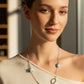 Collar Asimétrico de Larimar en Plata.925