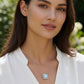 Collar Cuadrado Clásico de Larimar en Plata.925