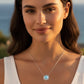 Collar Flor de Larimar en Plata.925