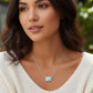 Collar Rectangular con Marco Larimar en Plata .925
