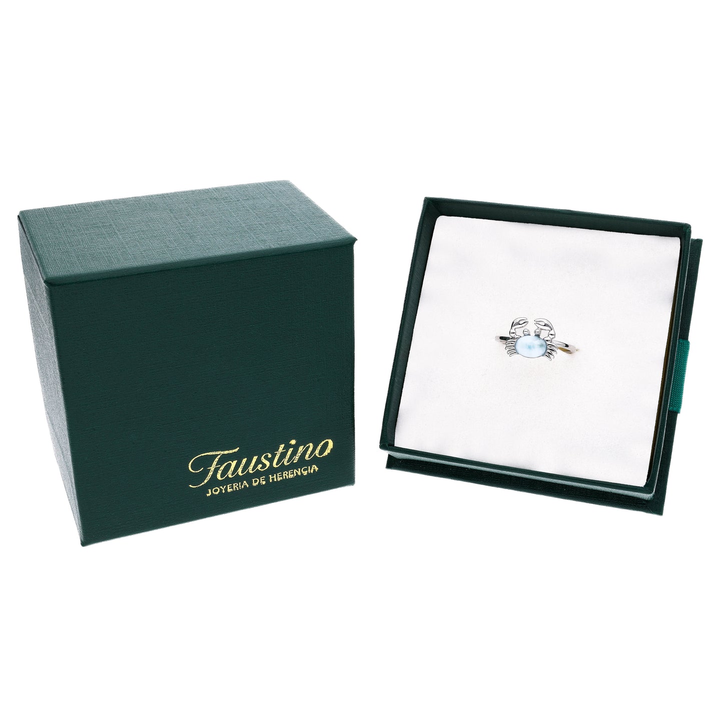 Anillo Cangrejo  Larimar en Plata.925