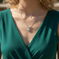 Collar de Plata .925 - Cadena Popcorn con Discos Degradé, Zircones y Dije Corazón Diamantado