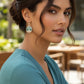 Aretes Árbol de la Vida con Ópalo Negro Verde — Plata .925 | OP-FAU-25-0324