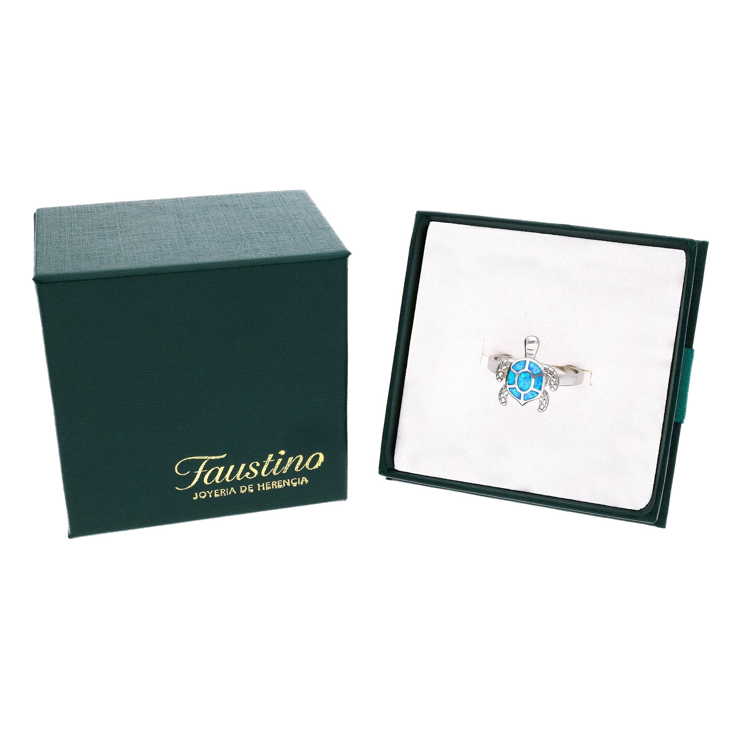 Anillo Tortuga Marina de Ópalo en Plata.925