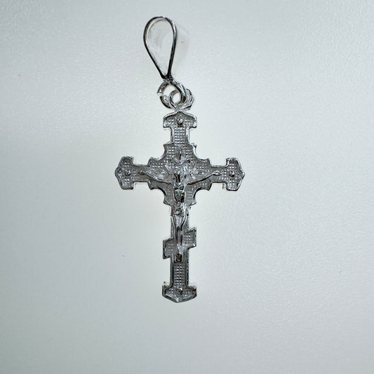 Cruz Estilo Barroco en Plata 925 - Joyería Exclusiva