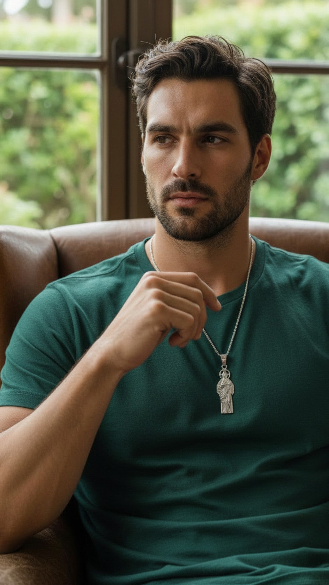 Dije de Plata .925 San Judas Tadeo , Mod. DR121 - Joyería de Plata Religiosa