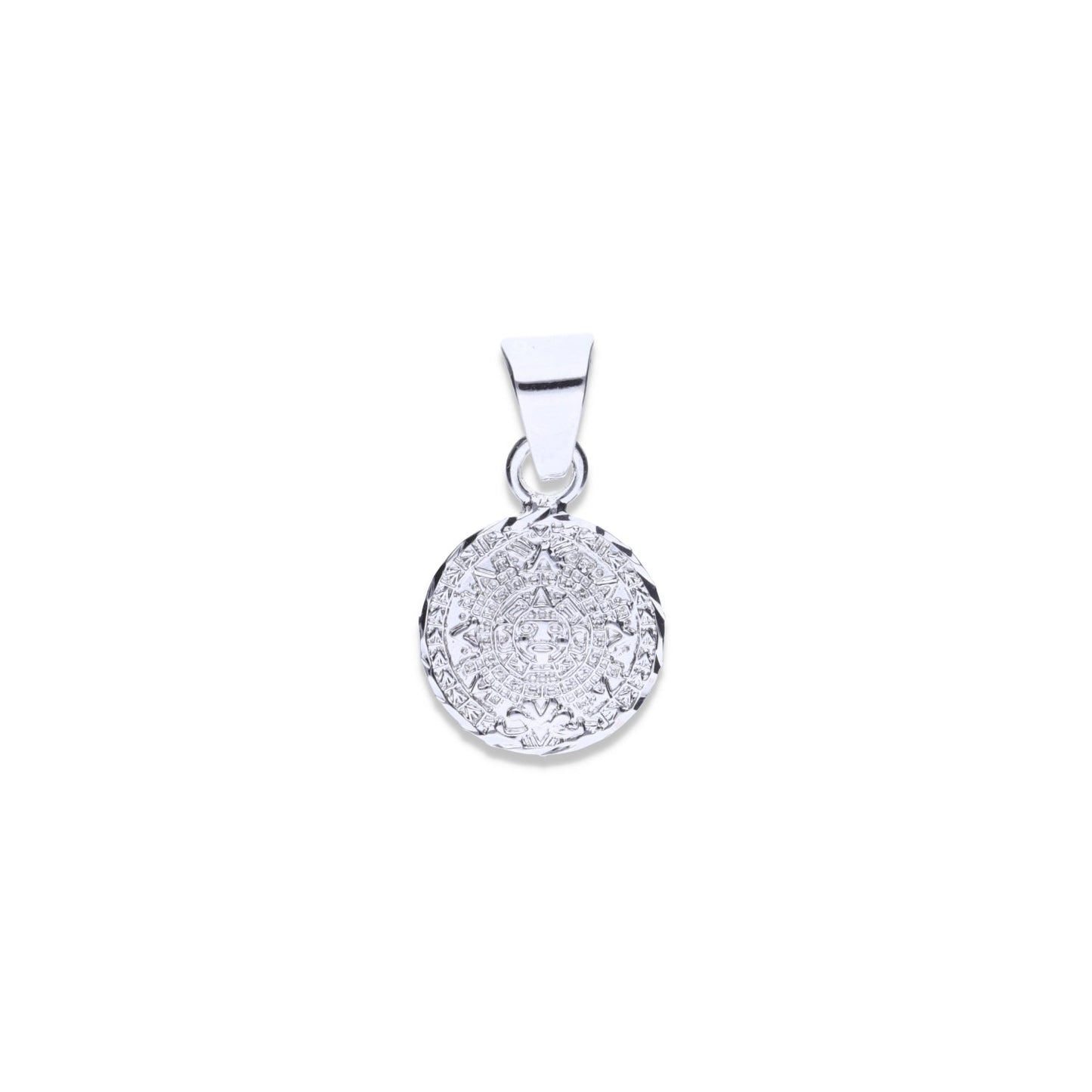 Dije de Plata .925 Forma de Calendario Azteca 3.4 Gramos