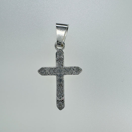 Dije de Cruz de Plata .925 Chapado en Plata Esterlina con Diseño Religioso para Hombre y Mujer - Joyería Fina Artesanal