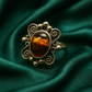Anillo Plata 925 Ajustable con Ámbar Diseño 13 Mayoreo