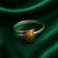 Anillo de Plata 925 Ajustable con Ámbar - Diseño Circular