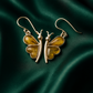 Aretes Mariposa Plata .925 con Ámbar - Mayoreo y Menudeo