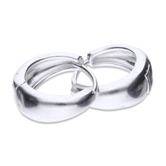 Huggies de Plata .925 con Diseño Liso Minimalista Elegante Premium 4.0 Gramos - Joyería Elegancia Minimalista Suprema