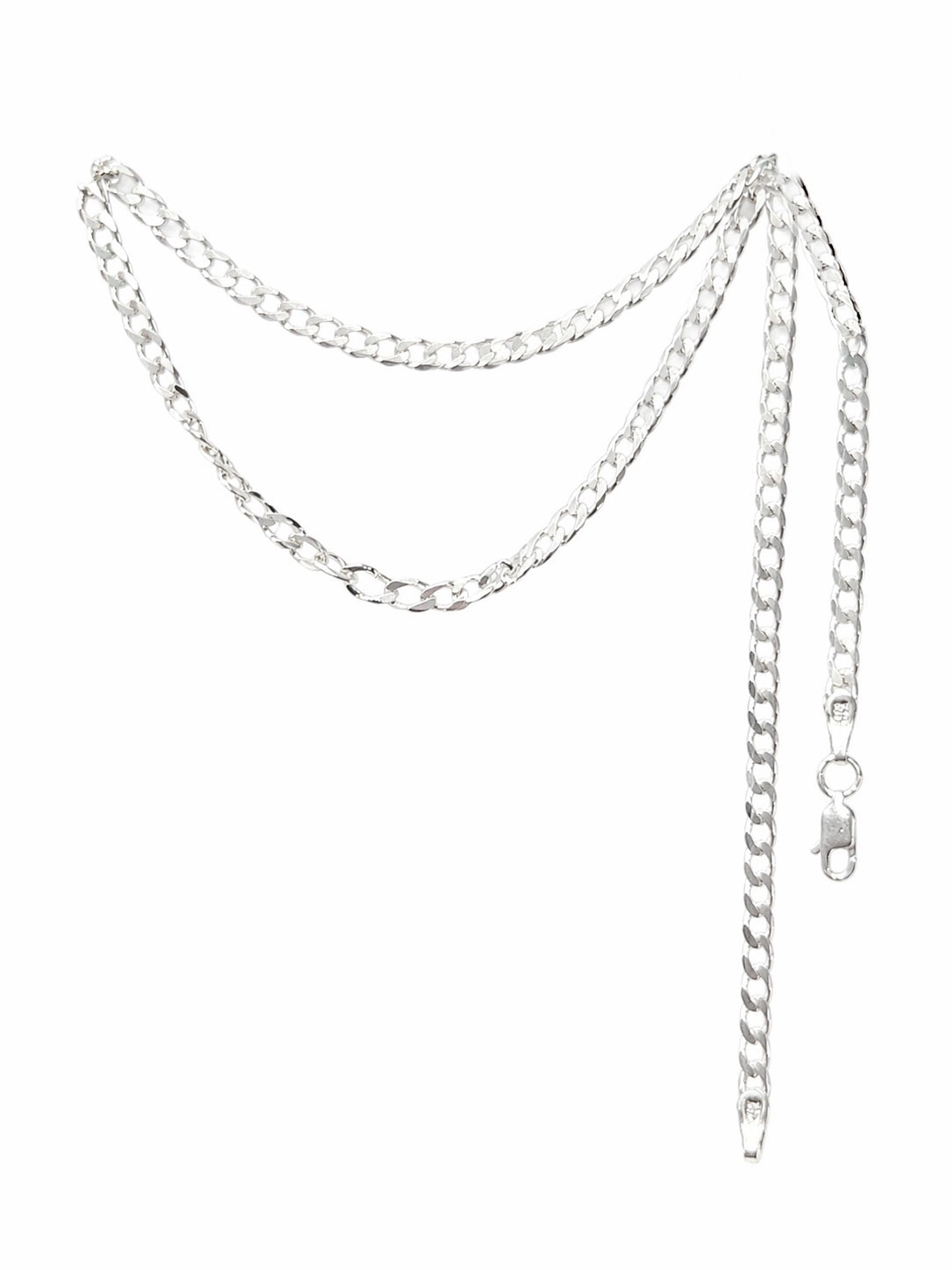Cadena de Plata .925 - Estilo Barbada Calibre .100 y .120 (55-60-65cm)