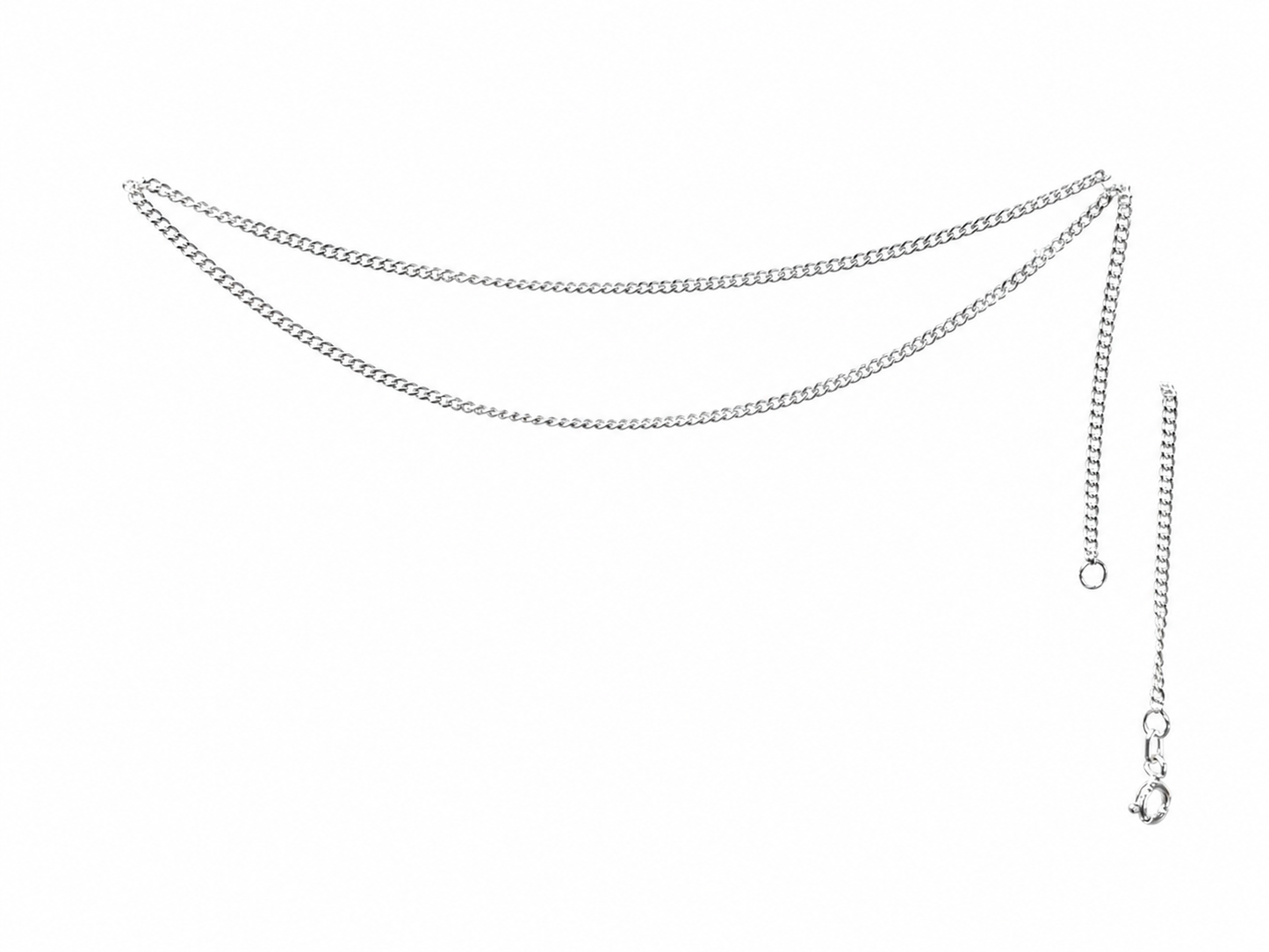 Cadena de Plata .925 - Estilo Barbada Calibre .040 y 1mm (40-45-50-55cm)