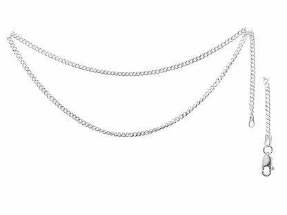 Cadena de Plata .925 - Estilo Barbada Calibre .80 y .60 (45-50-55-60-65cm)