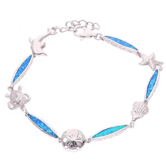Pulsera Marina Ópalo en Plata.925