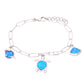 Pulsera Dijes de Ópalo en Plata .925
