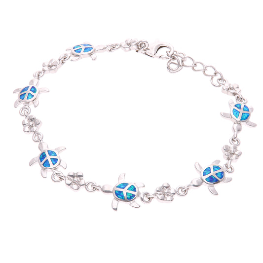 Pulsera Tortugas de Ópalo en Plata.925